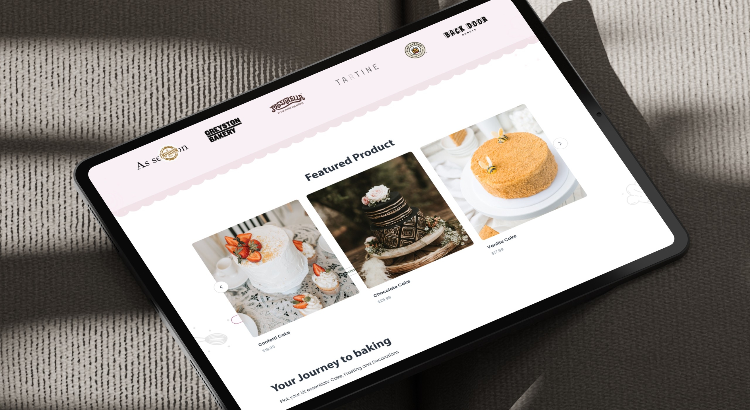 Magento Commerce Ecommerce Store Damask Cakes Featured Product Page