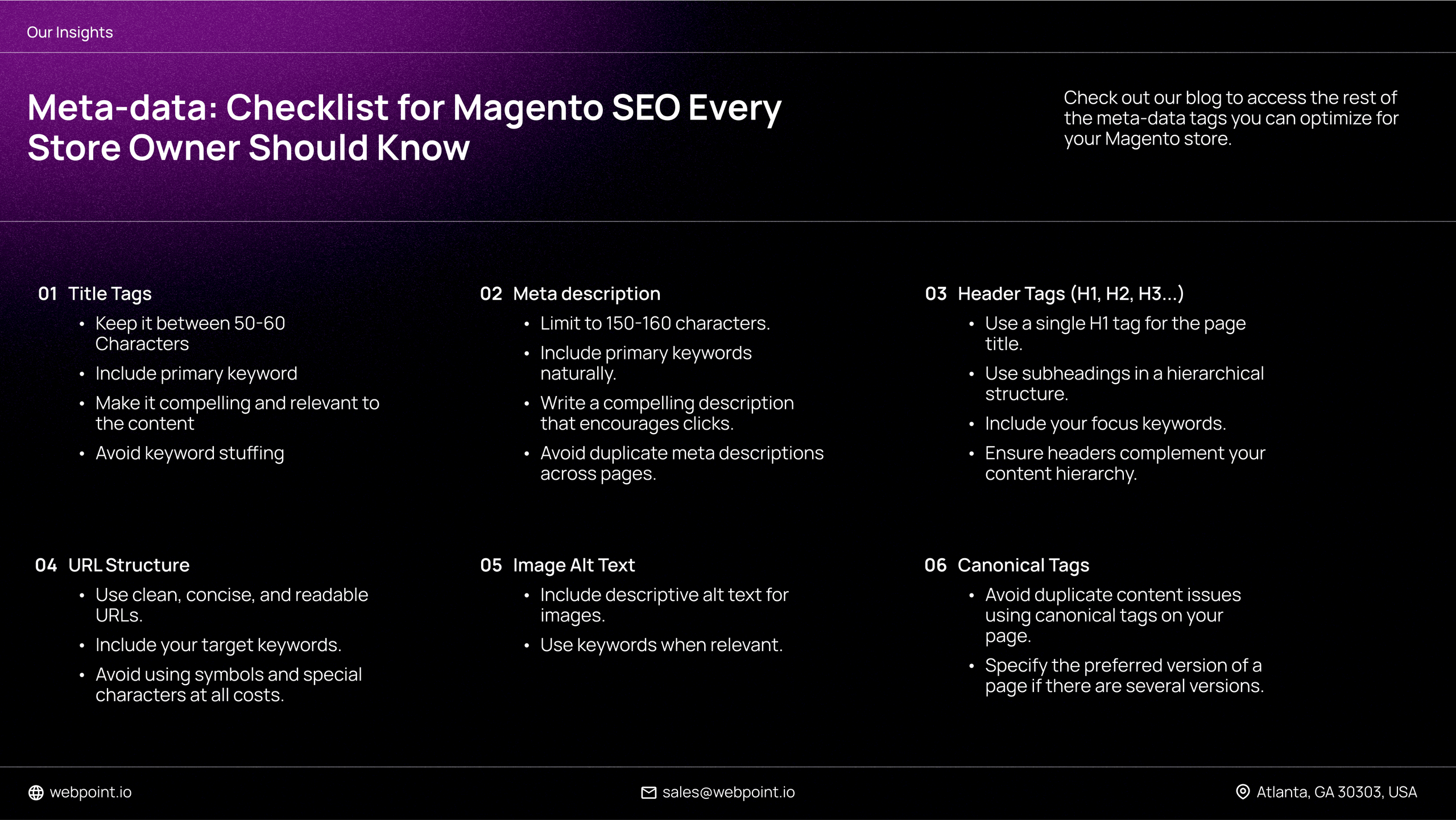 Meta-data optimization techniques for Magento SEO