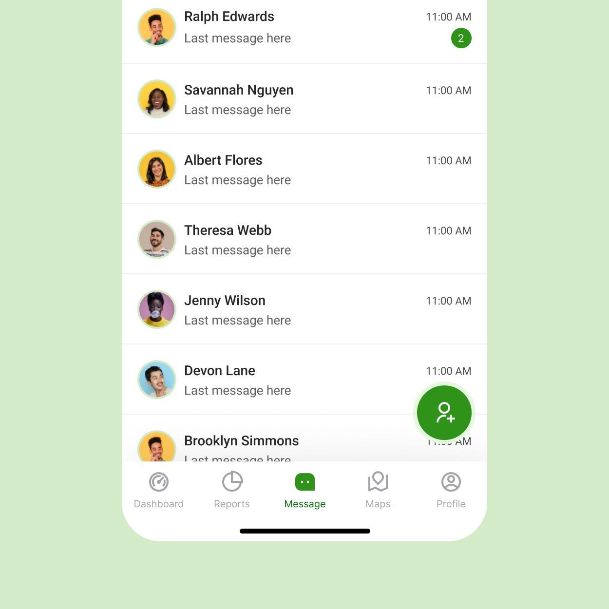 In-app messaging on SUMMA mobile application
