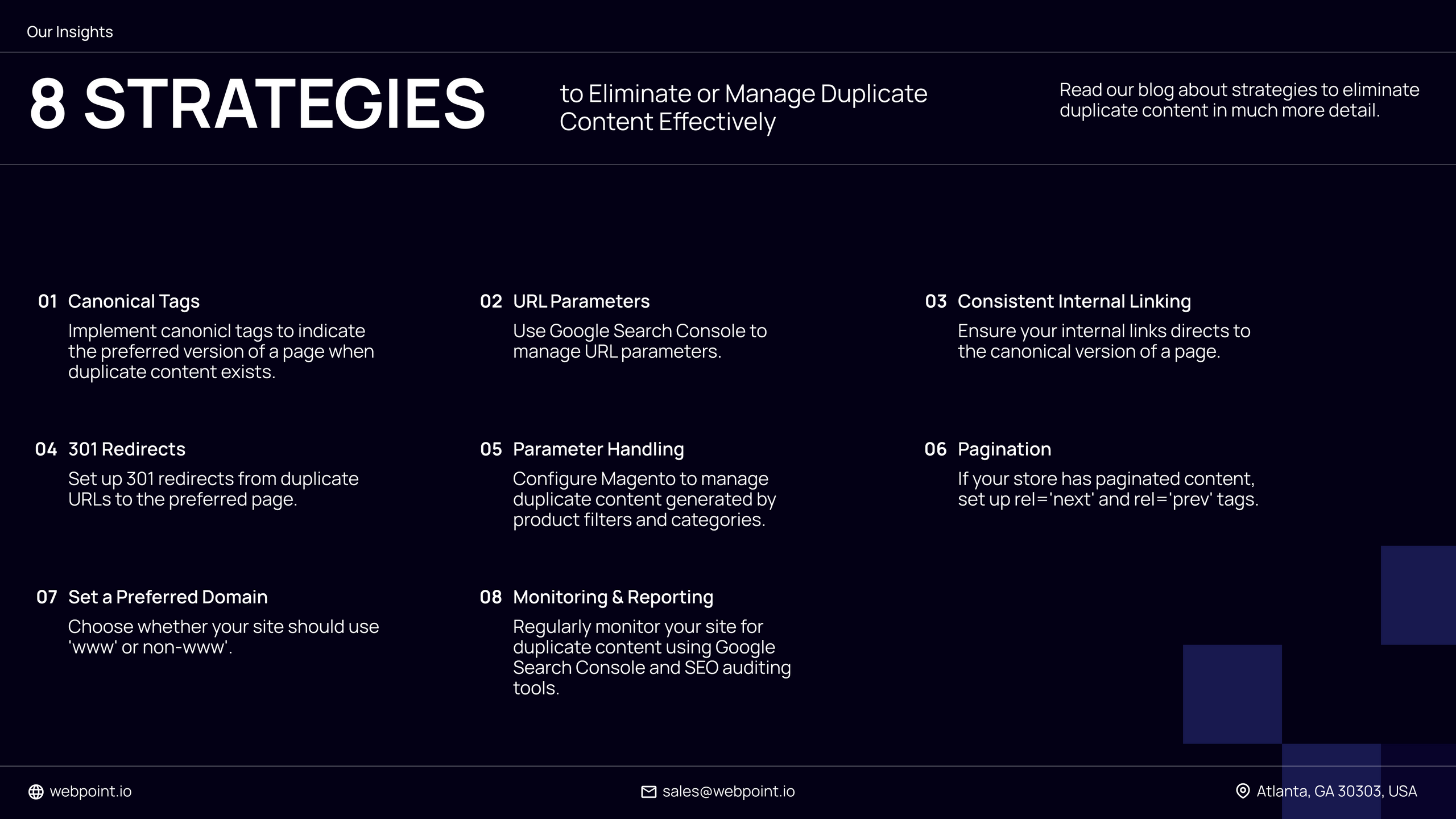 8 strategies to eliminate duplicate content for Magento SEO Optimization